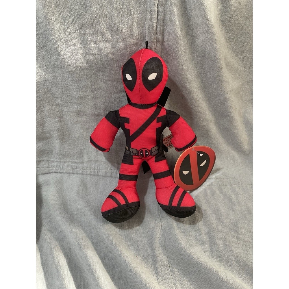 NEW Marvel Comics Deadpool with Swords on Back Plush Stuffed Animal Toy 9"